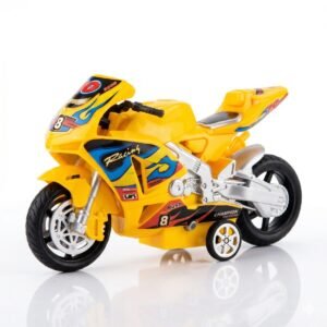 (JD092)-Moto de Carreras: ¡Velocidad Amarilla!
