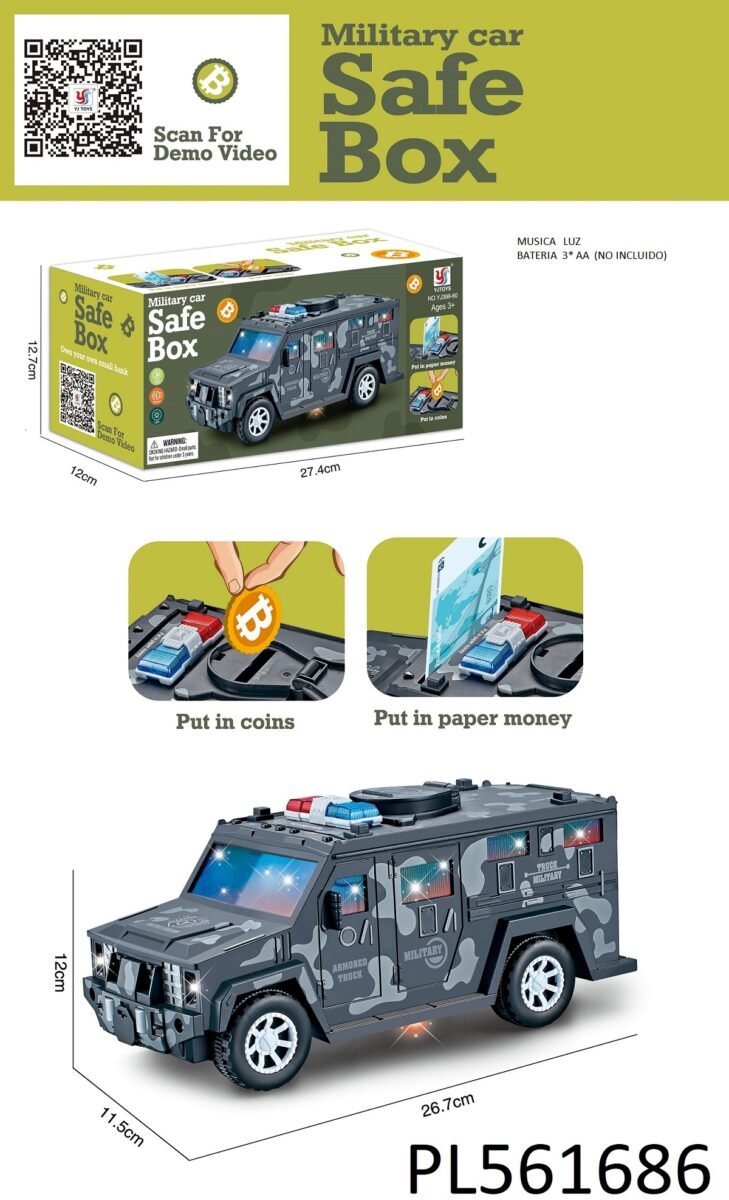 (YJ388-60)-¡Tu Dinero está Seguro... y Divertido! La Caja Fuerte de Asalto Militar - Imagen 3