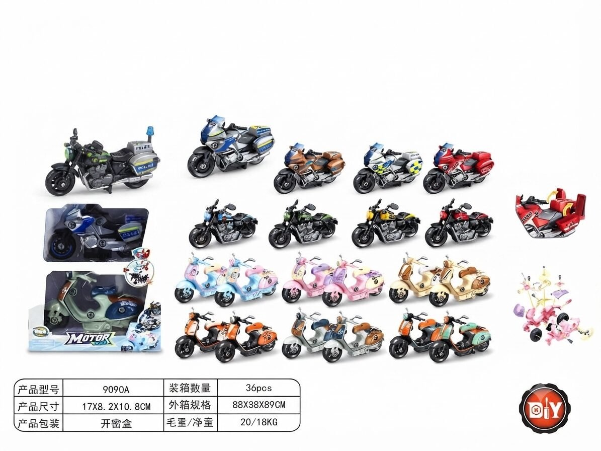 (9090A)-¡El Garaje de las Dos Ruedas: Diseña tu Moto o Scooter Retro!