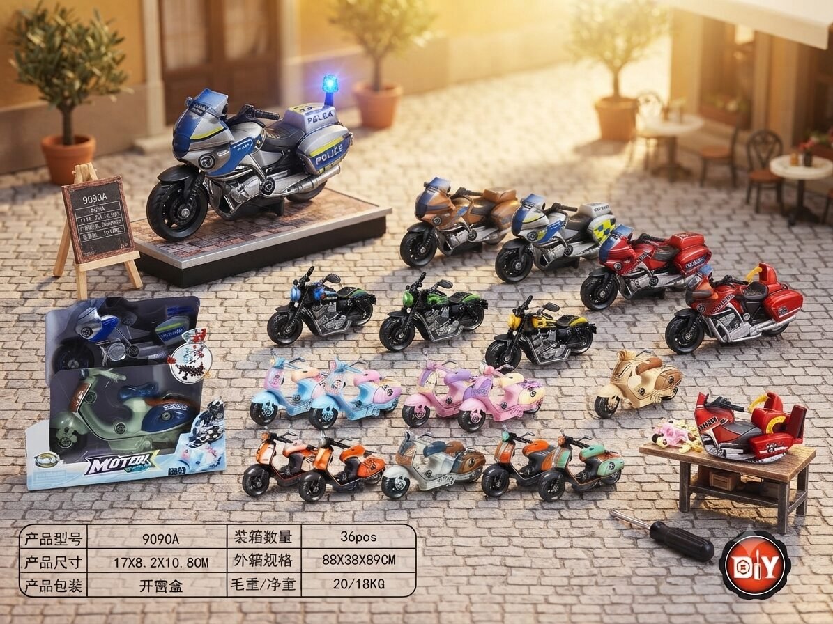(9090A)-¡El Garaje de las Dos Ruedas: Diseña tu Moto o Scooter Retro! - Imagen 2