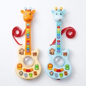 (CY-60115C)-¡El Ritmo de la Selva: Guitarra Girafa con Luces de Colores!