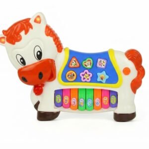 (5577)-Piano Musical Infantil con Forma de Caballo y Luces Mágicas
