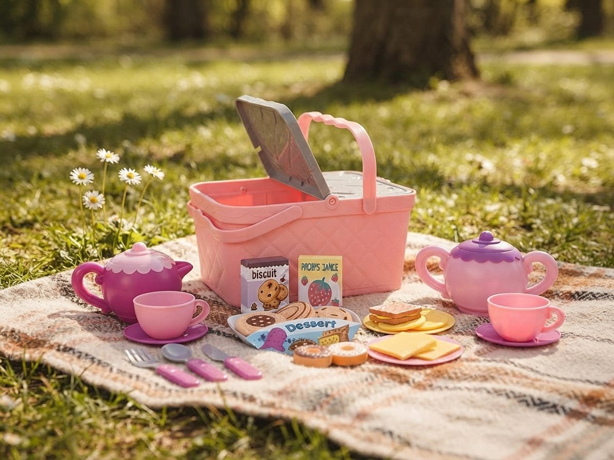 (LY8653)-Set de Picnic "Play House" Maletín DIY de 26 Piezas - Imagen 4