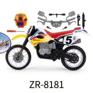(ZR-8181)-Moto de Cross Juguete Desarmable con Accesorios y Herramientas - Motor Force