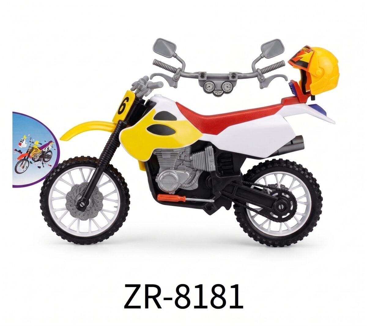 (ZR-8181)-Moto de Cross Juguete Desarmable con Accesorios y Herramientas - Motor Force - Imagen 3