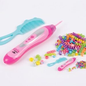 (MBK-203A)-Estilizador de Cabello "Hair Beader" con Cuentas y Accesorios de Colores (34 x 25 x 6 cm)