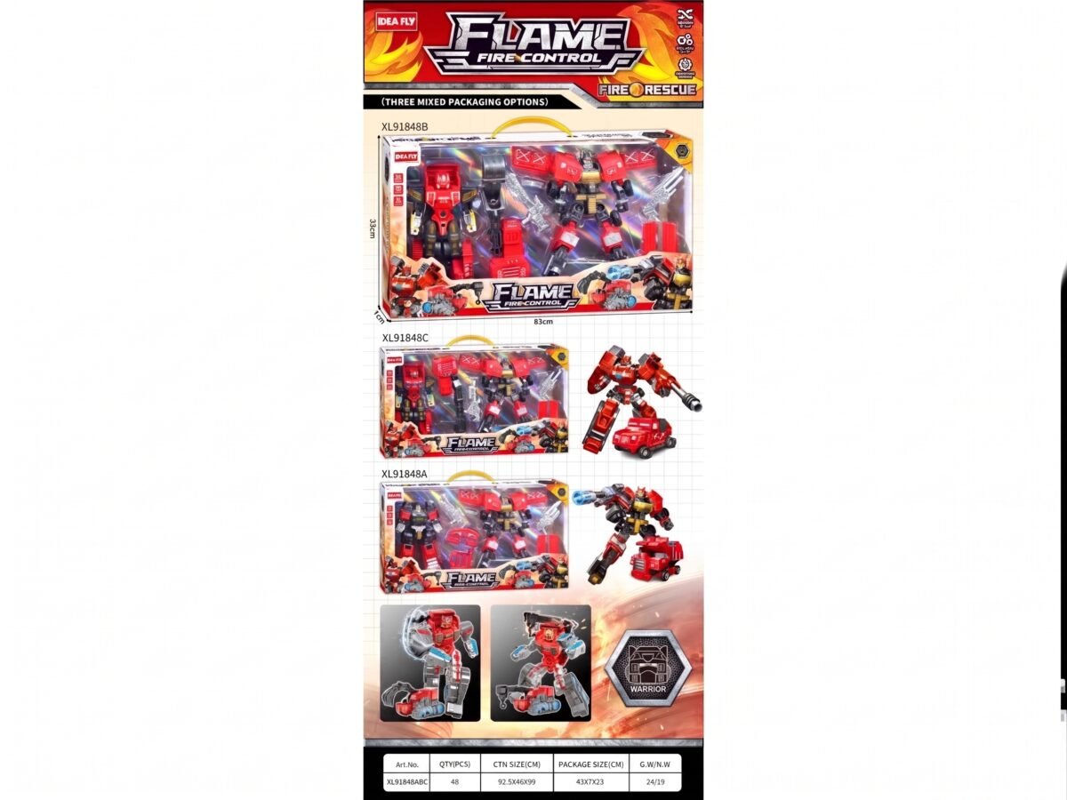 (XL91848C)-Camión de Bomberos Transformable "Flame Fire Control" - Serie de Rescate - Imagen 3