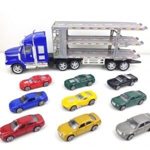 (668-12)-Tráiler de Carga Super Truck Gigante con Autos Deportivos