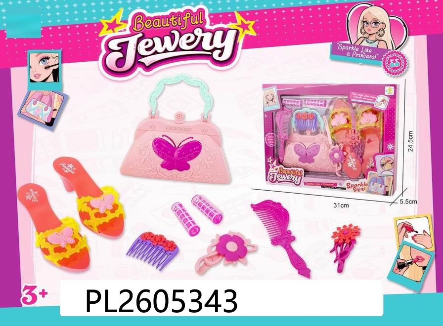 (3666-2-3)-Set de Belleza y Accesorios "Beautiful Jewery" con Cartera Rosa - Imagen 2