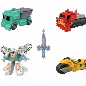 (RL589-35D)-Set de Ensamblaje 4 en 1 de Vehículos de Deformación a Robot