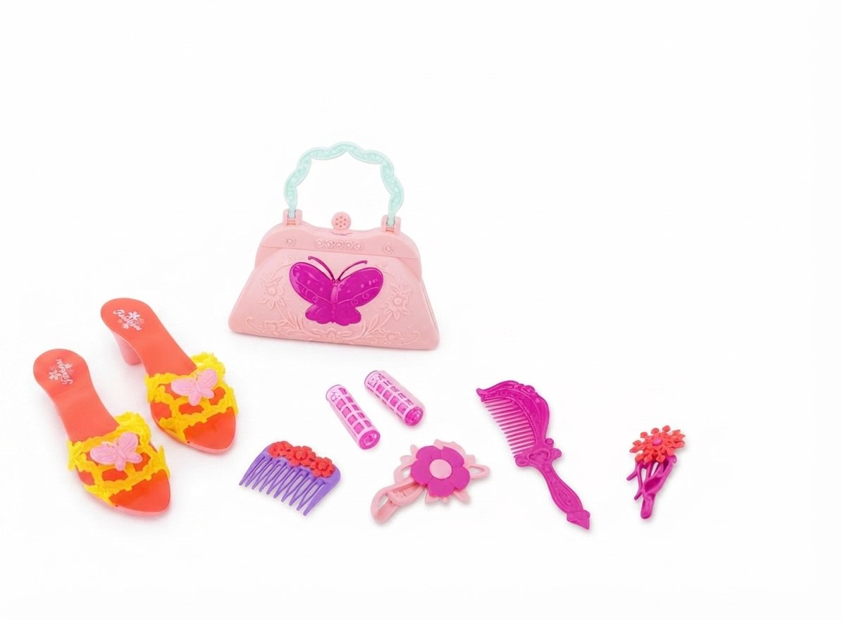 (3666-2-3)-Set de Belleza y Accesorios "Beautiful Jewery" con Cartera Rosa