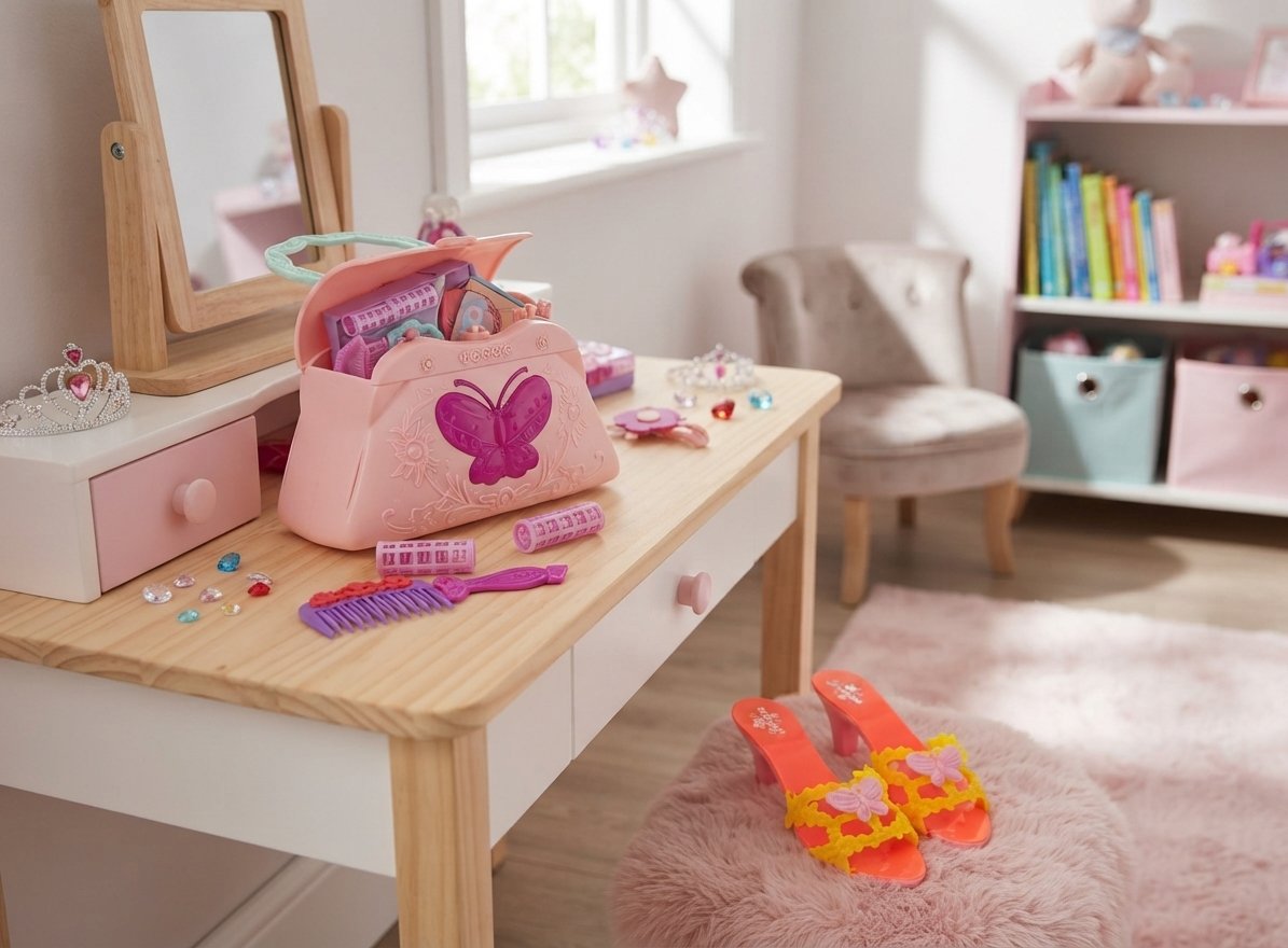 (3666-2-3)-Set de Belleza y Accesorios "Beautiful Jewery" con Cartera Rosa - Imagen 5
