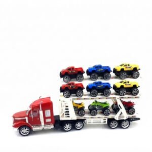 (668-03)-Tráiler Super Truck Transportador con Minis y Cuatrimotos