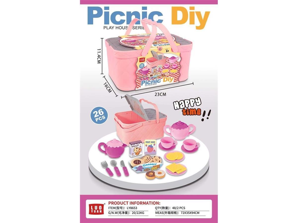 (LY8653)-Set de Picnic "Play House" Maletín DIY de 26 Piezas - Imagen 2