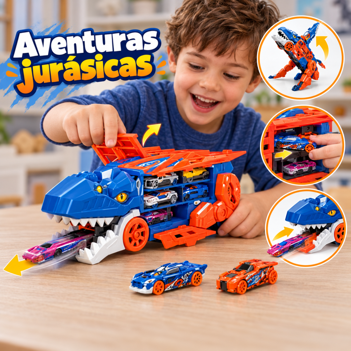 660-S118-S120 Dinosaurio portacarritos transformable - Imagen 2
