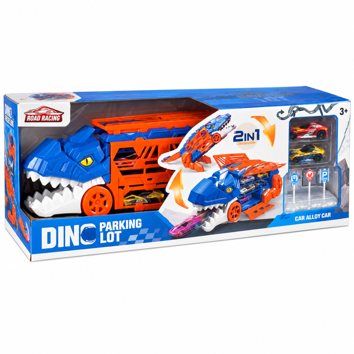 660-S118-S120 Dinosaurio portacarritos transformable - Imagen 4