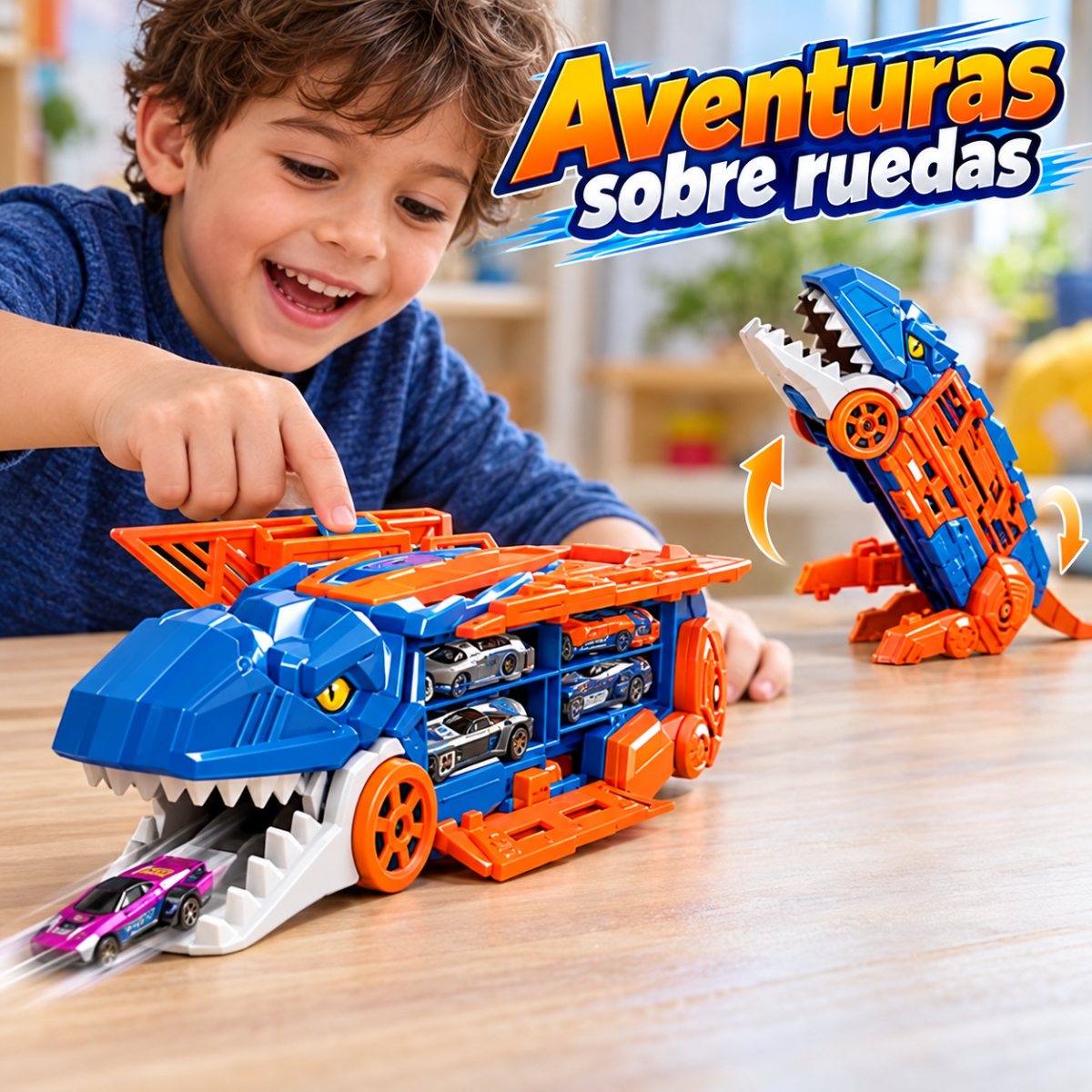 660-S121 Dinosaurio transformable portacarritos - Imagen 2