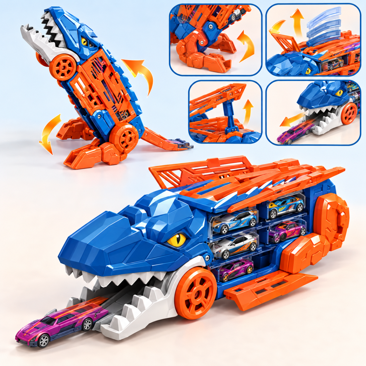 660-S121 Dinosaurio transformable portacarritos - Imagen 3