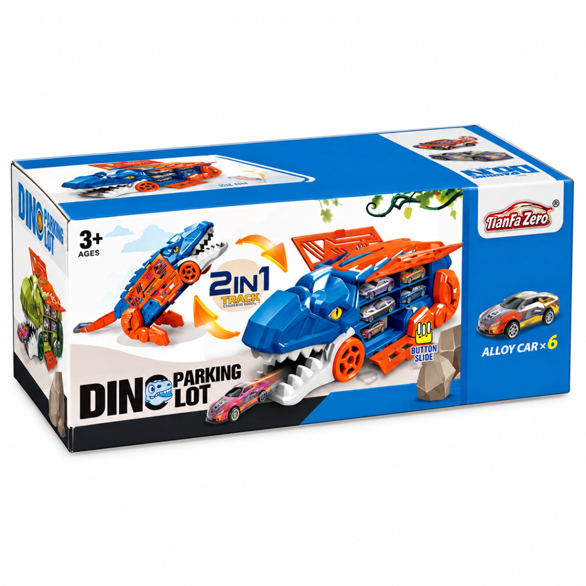 660-S121 Dinosaurio transformable portacarritos - Imagen 4