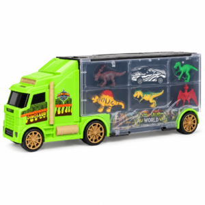 666-13K Camión maletín de dinosaurios con auto y compartimentos