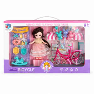 6688-16 Muñeca con bicicleta y accesorios