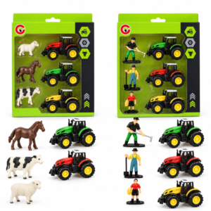 9685-30-40 Tractores de juguete con figuras de granja