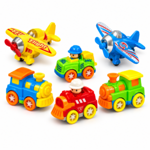 998-40E DES Vehículos y aviones de juguete con diseños de colores
