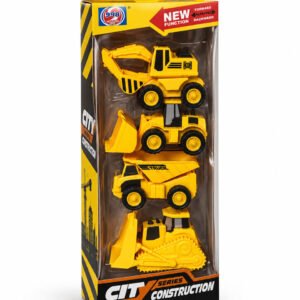 998-46D DES set de cuatro vehículos de construcción sobre fondo blanco