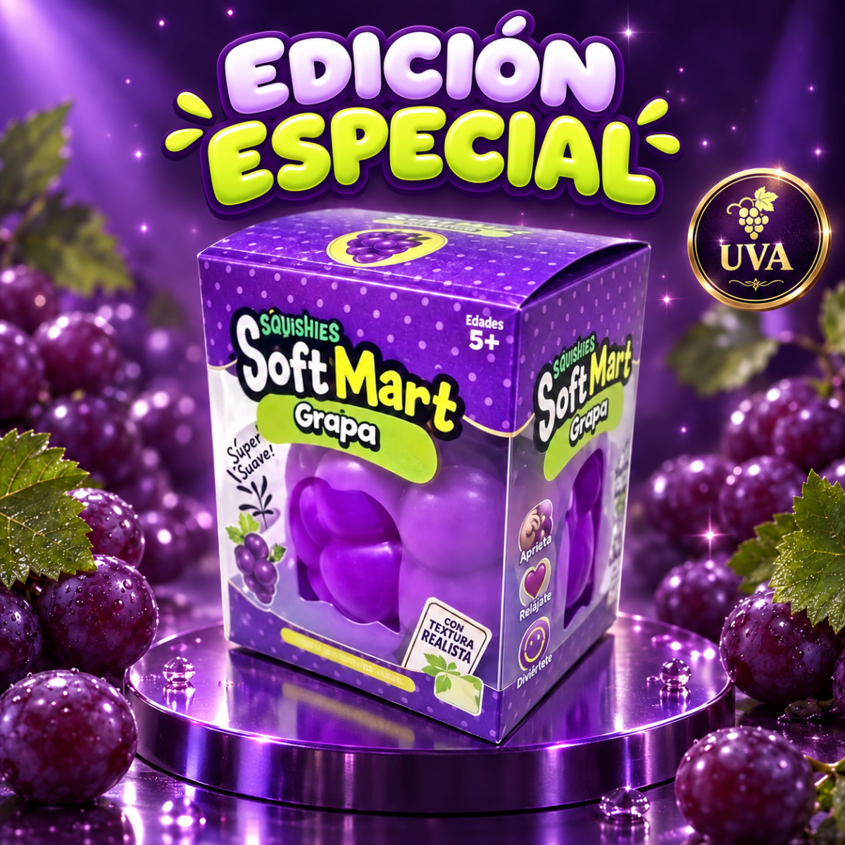 (SQ-34) SUPER SQUISHY DE UVA - Imagen 2