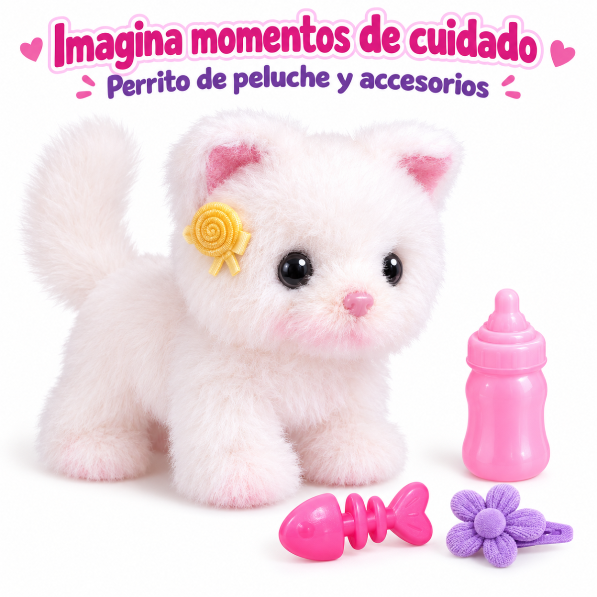 MC-1084 perrito de peluche con carriola - detalle