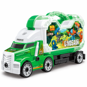 MY4110 camión de dinosaurios verde y blanco