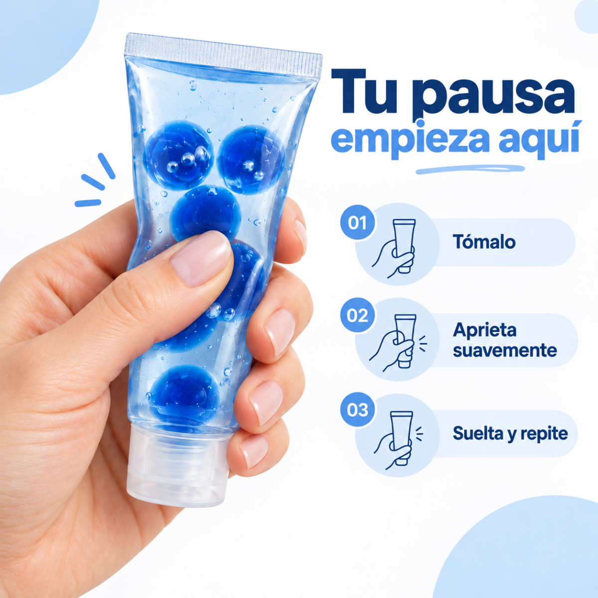 SQ-07 Tubo sensorial squishy — arte instrucciones