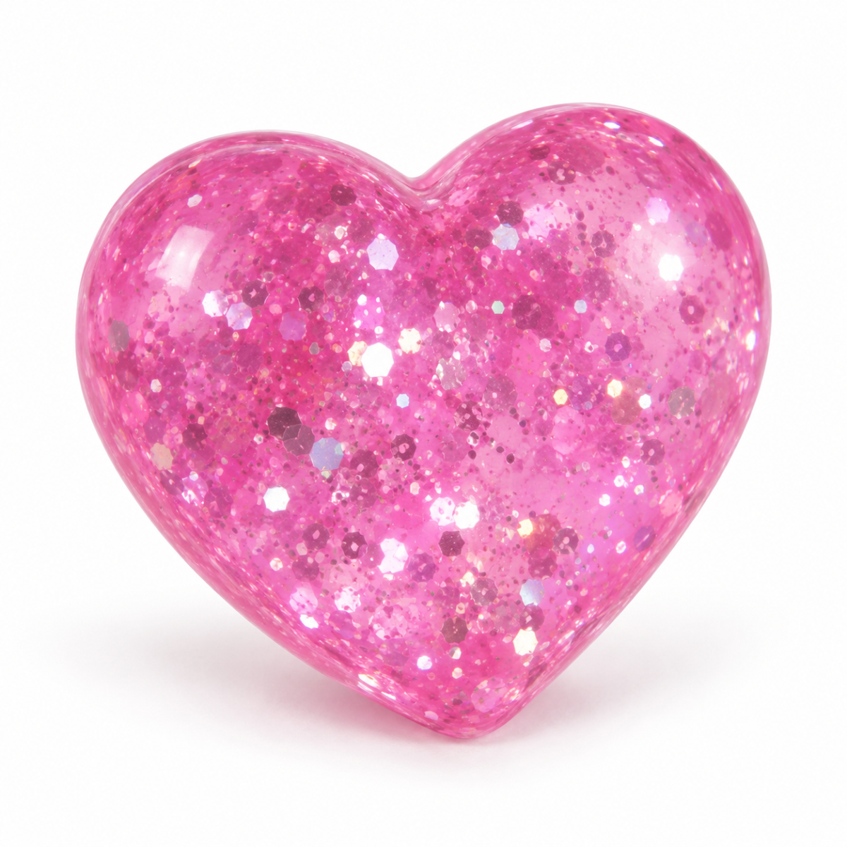 SQ-10 Corazón squishy brillante — pieza sin envoltura