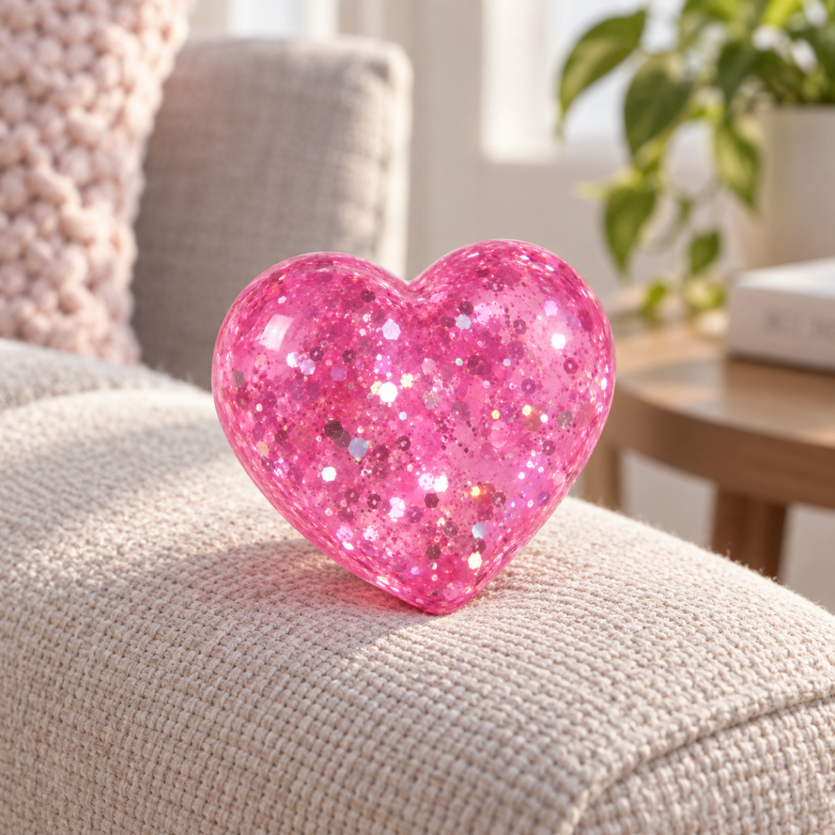 SQ-10 Corazón squishy brillante — sofa