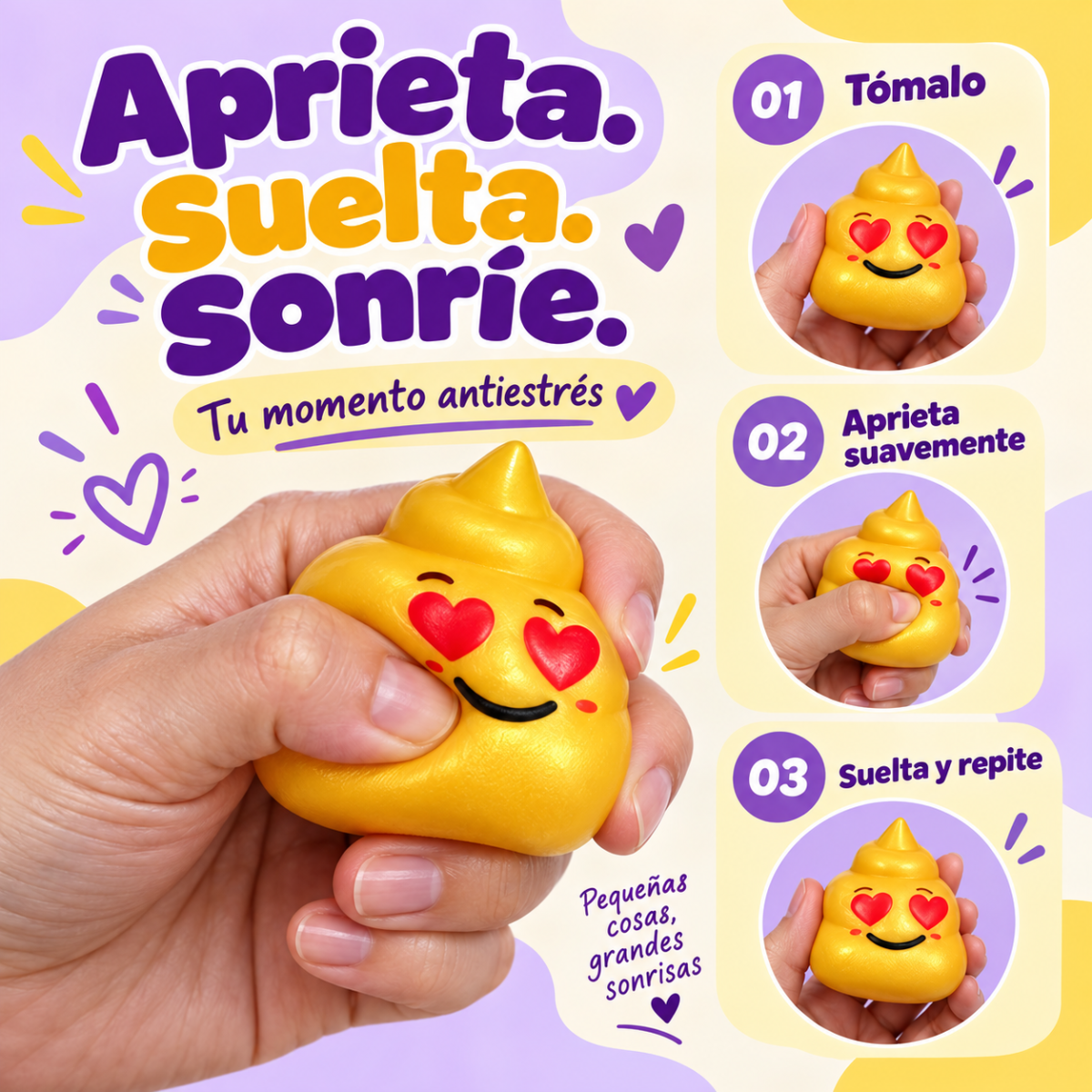 Emoji squishy antiestrés — arte instrucciones