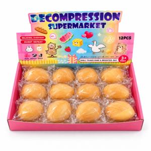 Mini pan squishy antiestrés — empaque