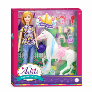 WX236-3 Muñeca con unicornio y accesorios