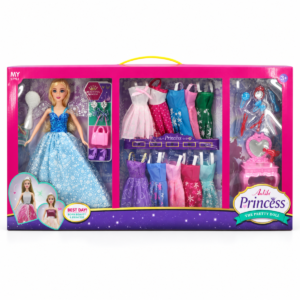 WX241-2 Muñeca con vestidos y tocador de juguete