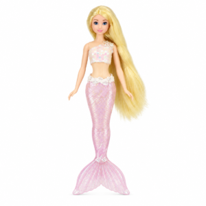 WX254-3 Muñeca sirena de cabello largo con accesorios