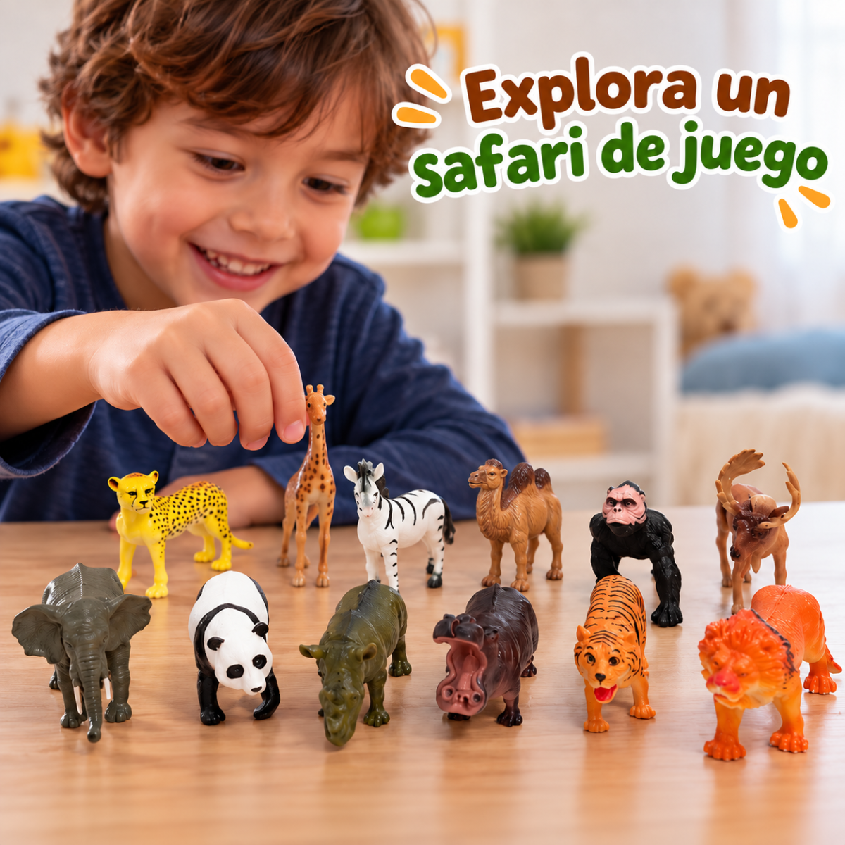 YS7-012 Figuras de animales salvajes para imaginar un safari - Imagen 2
