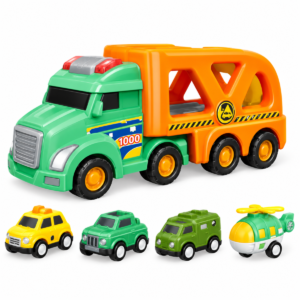(068-300-301-302) Camión transportador con vehículos de juguete