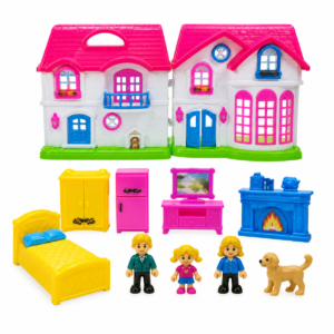 (3911) Casita de juguete con muebles y figuras
