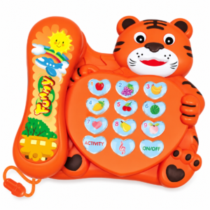 (66013) Teléfono musical de juguete con diseño de tigre