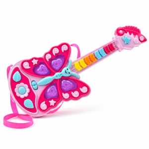 (663E) Guitarra musical de mariposa con botones