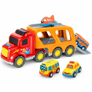(677A4) Camión transportador con rampa, luz y música