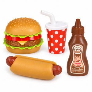 (8806-2) Comida de juguete con hamburguesa y accesorios