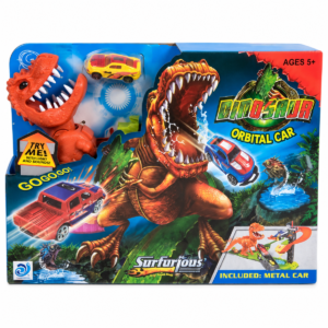 (8899-91) Pista de autos con dinosaurio