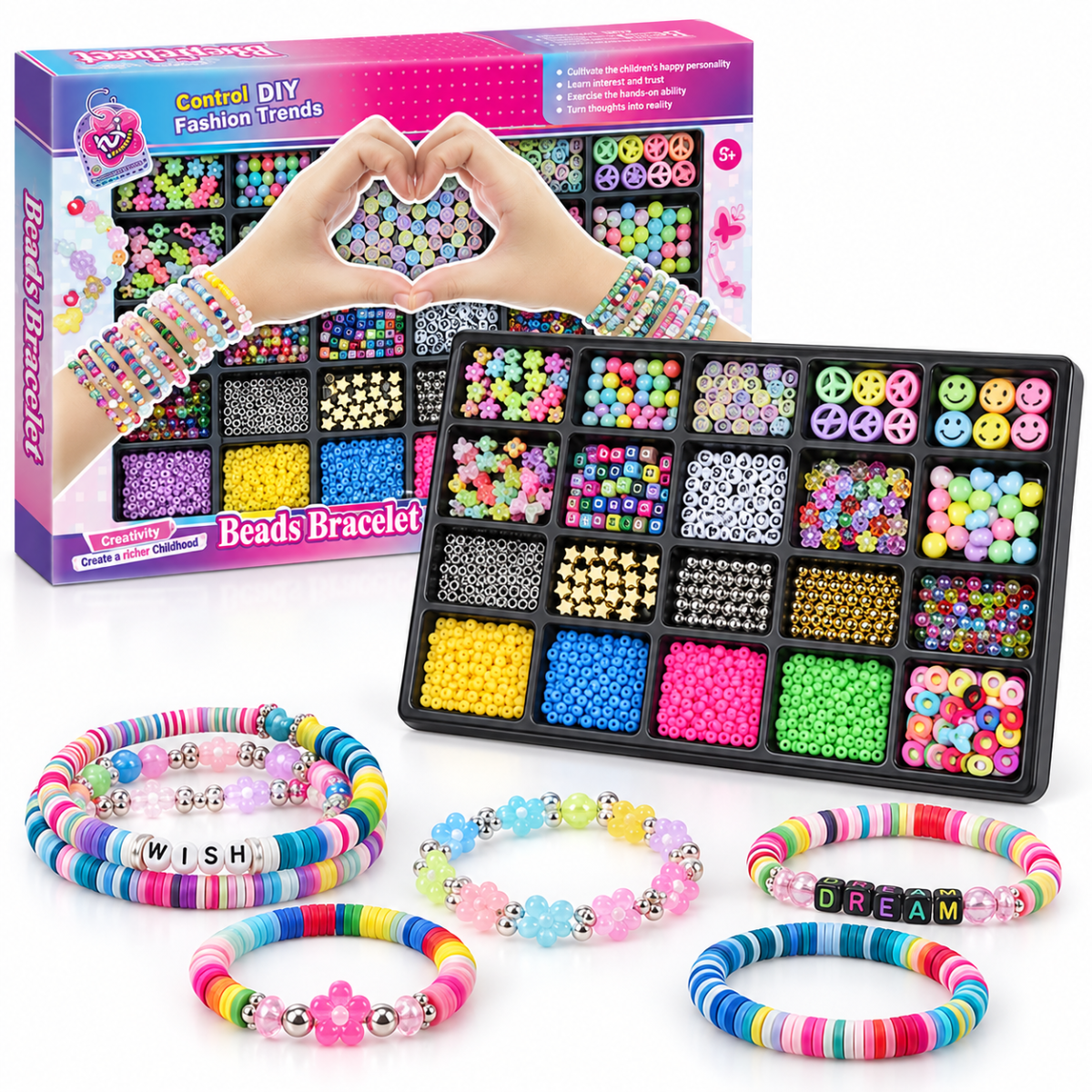 (955-56) Cuentas de colores para crear pulseras - Imagen 3