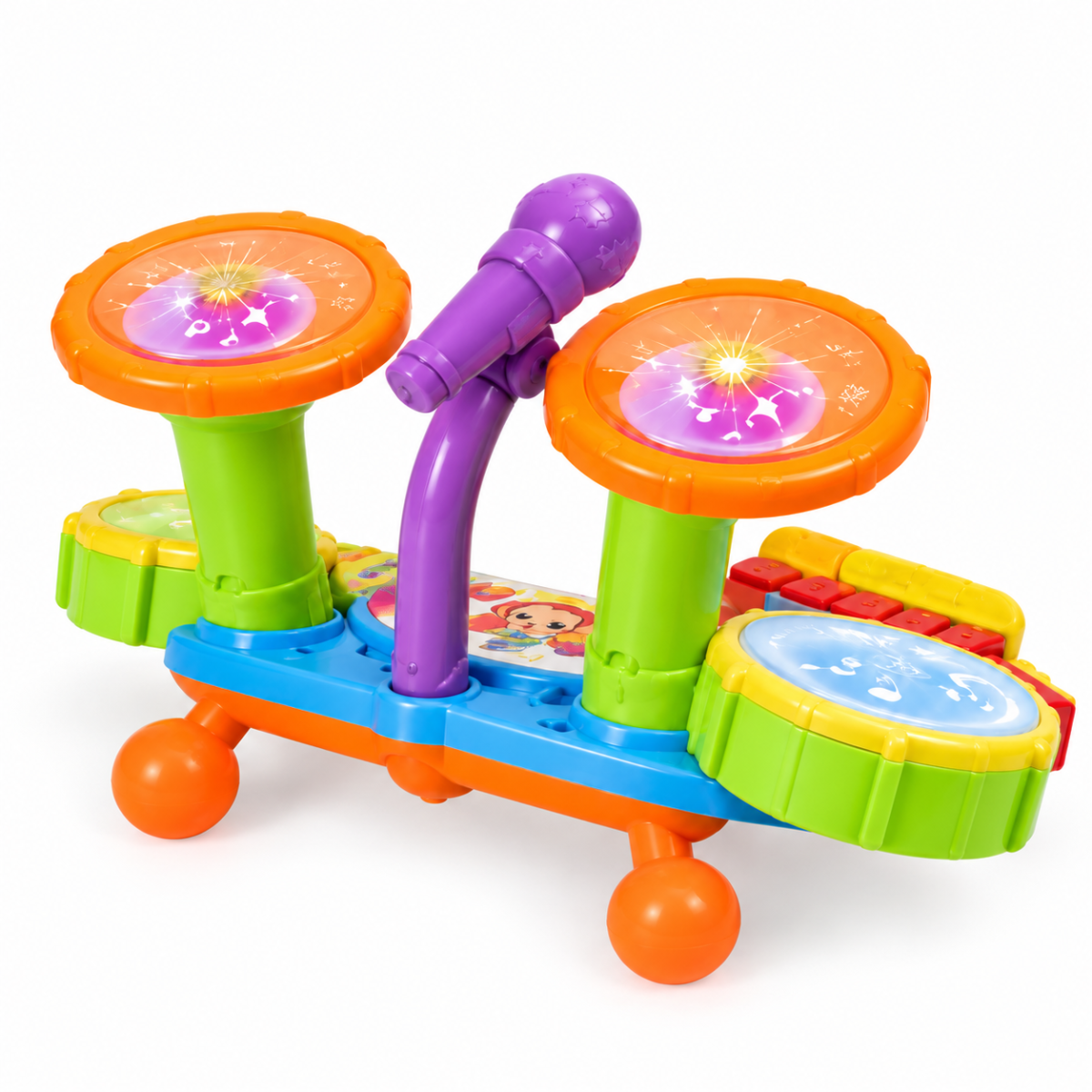 (CY-6002B) Batería musical infantil con micrófono