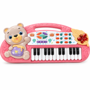 (CY-7064B) Piano musical infantil con oso y asa